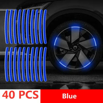 Rainbow Reflective Luminous Car Wheel Rim Stickers