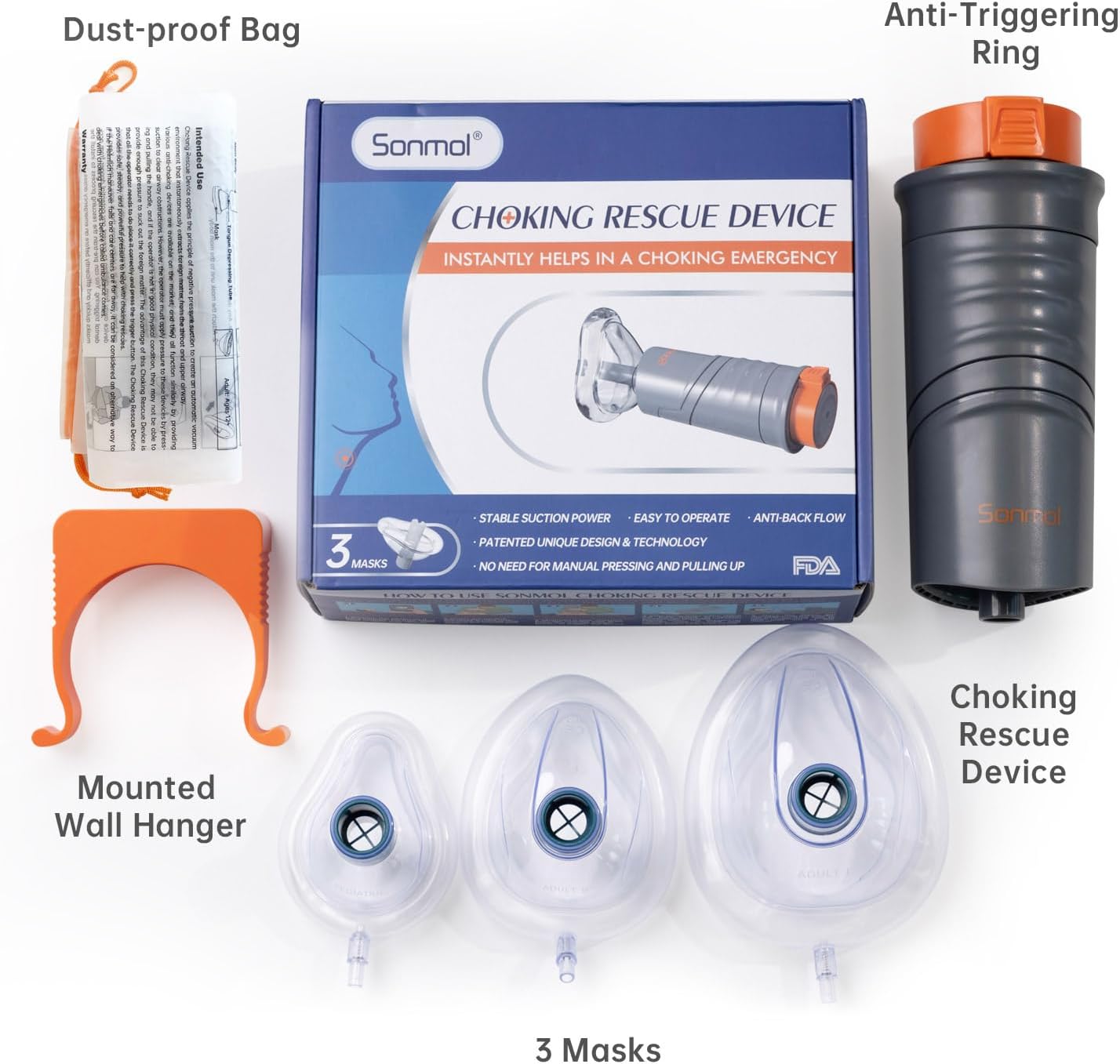 Anti-Choking Device for Emergency Airway Clearing