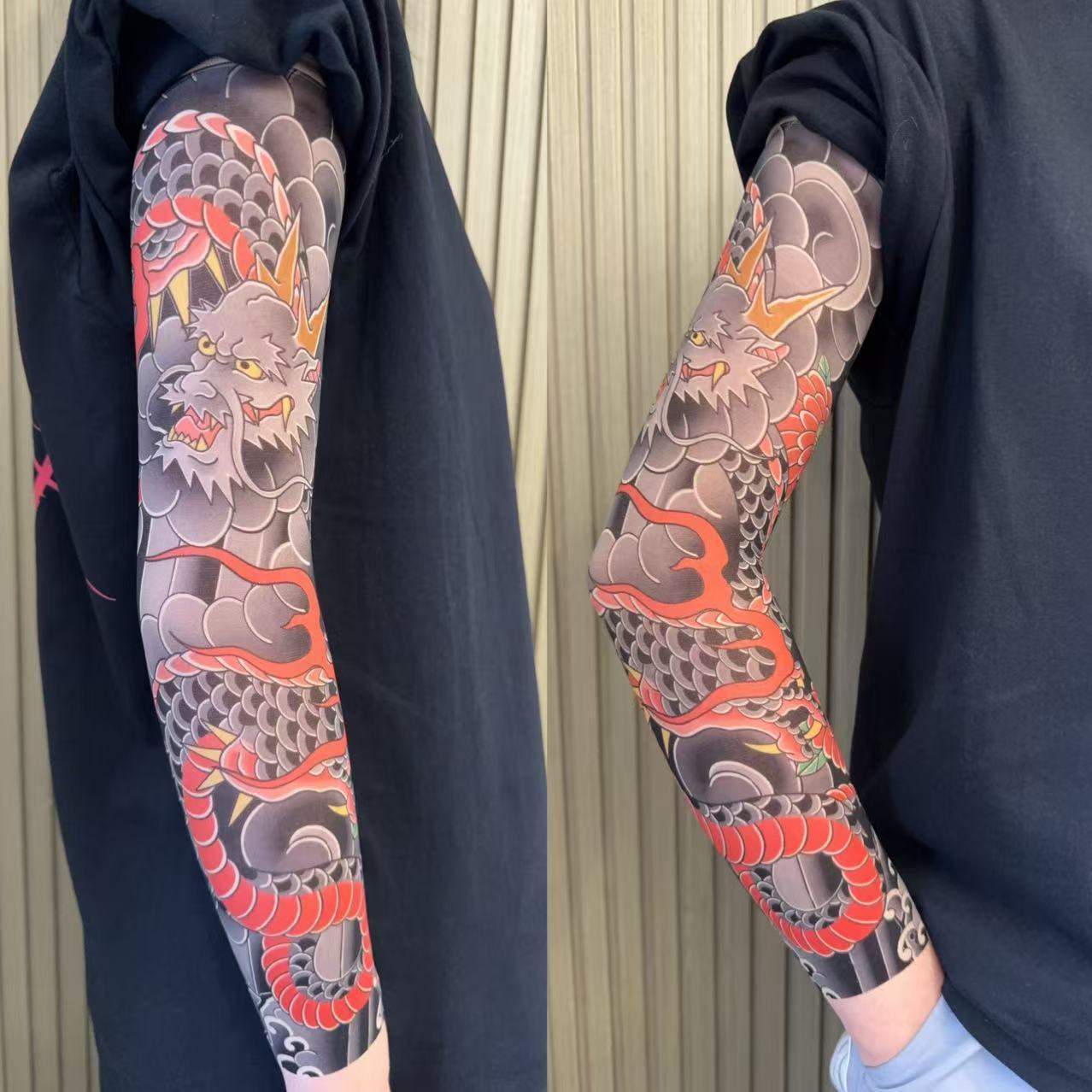 Nylon Tattoo Sleeves UV Protection Instant Style  , Cooling Effect