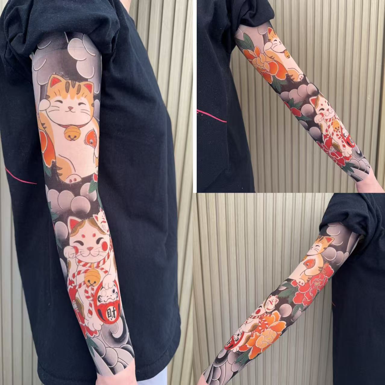 Nylon Tattoo Sleeves UV Protection Instant Style  , Cooling Effect