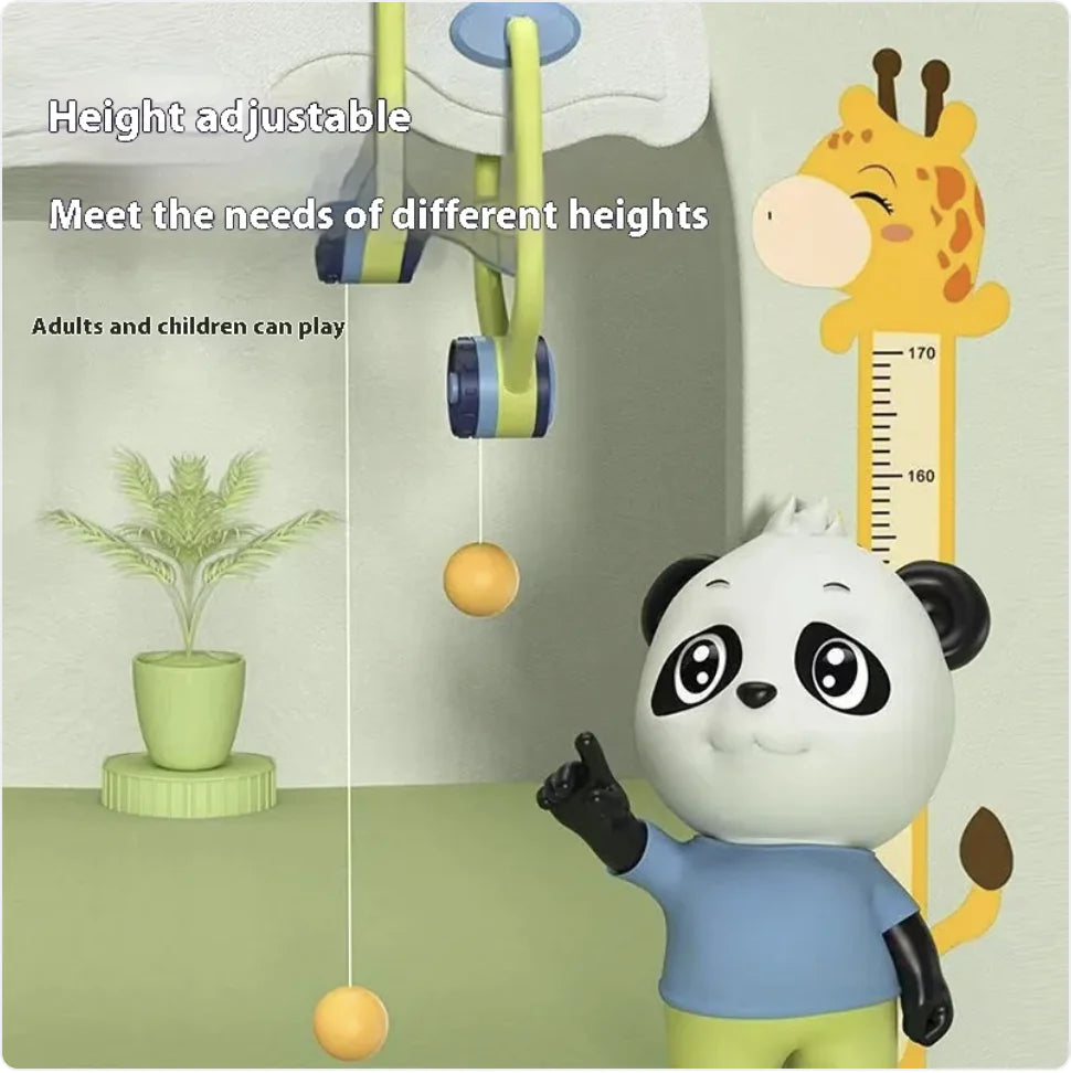 Kids Wall-Mounted Table Tennis Trainer Fun Reflex Game