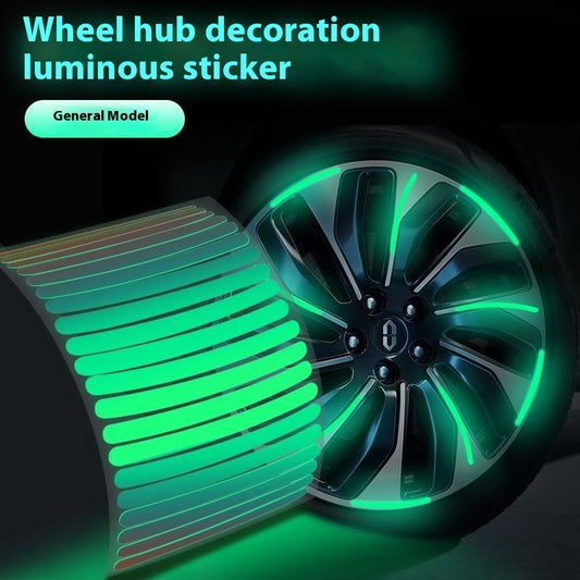 Rainbow Reflective Luminous Car Wheel Rim Stickers